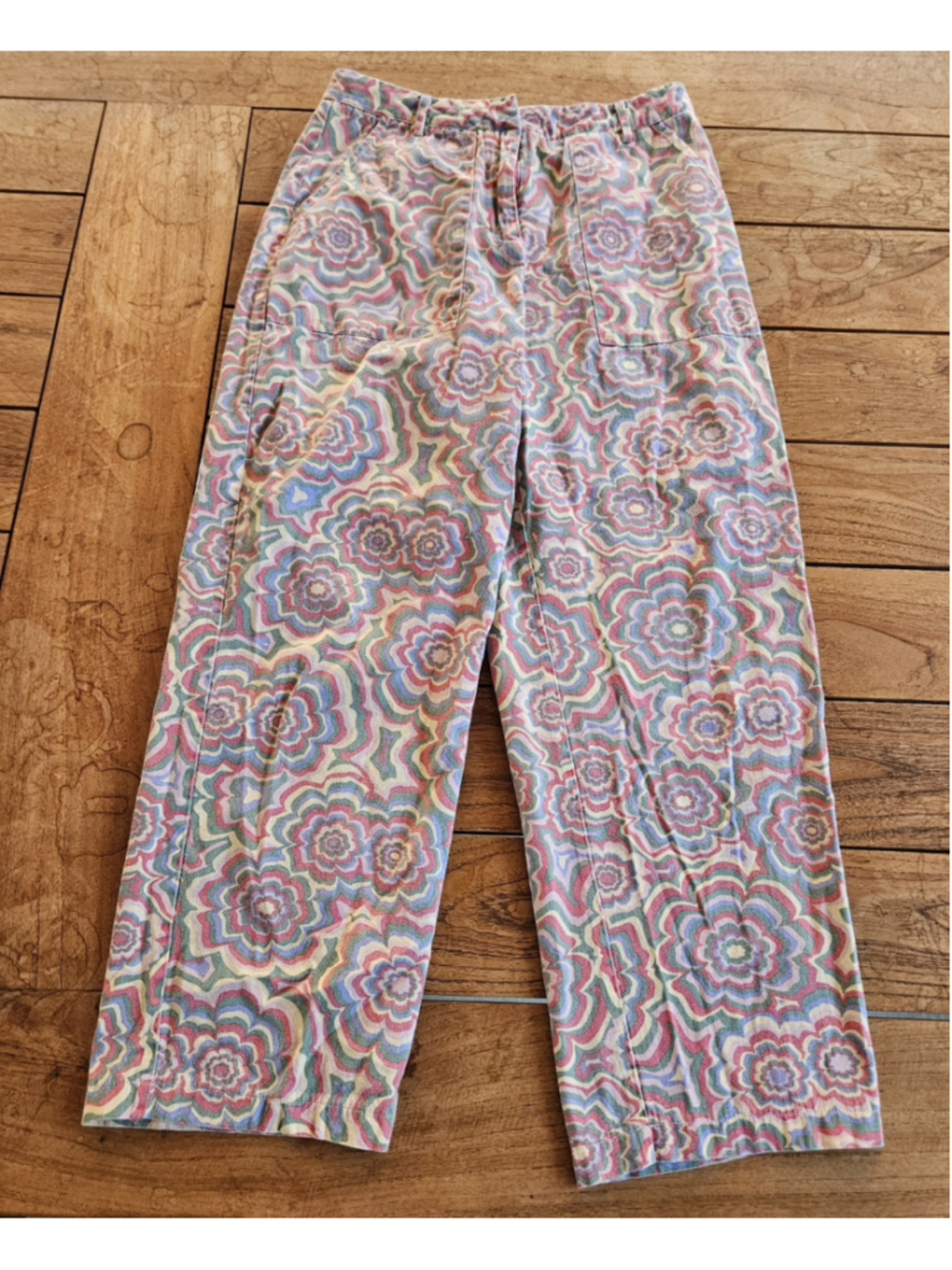 The Ragged Priest "Formula" Retro Flowy Cotton Psychedelic Wide Leg Pants 10